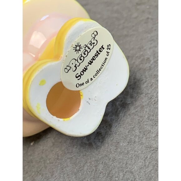 Danbury Mint Piggies Collection Sow-Wester Porcelain Pig Figurine 1980s - Picture 2 of 11